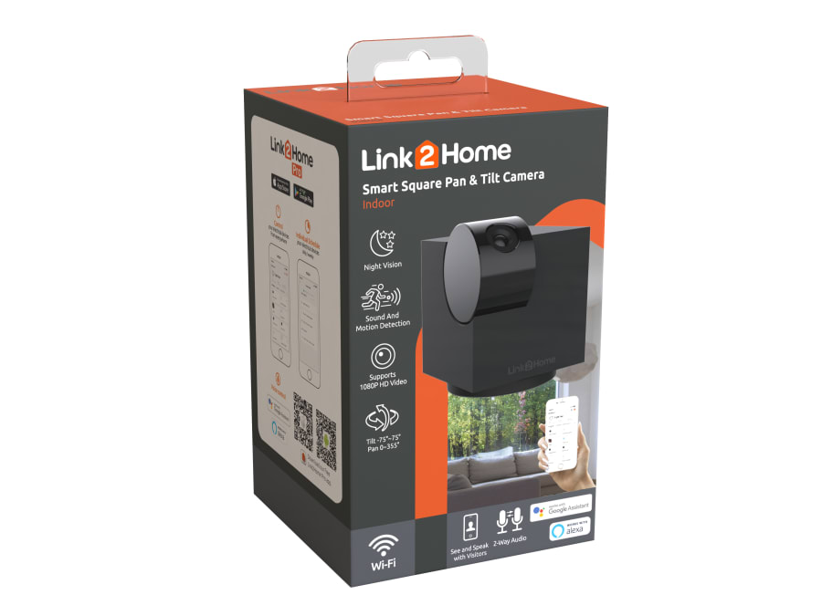 Link2home L2HCAMERAPT Smart Square Pan & Tilt Indoor Camera