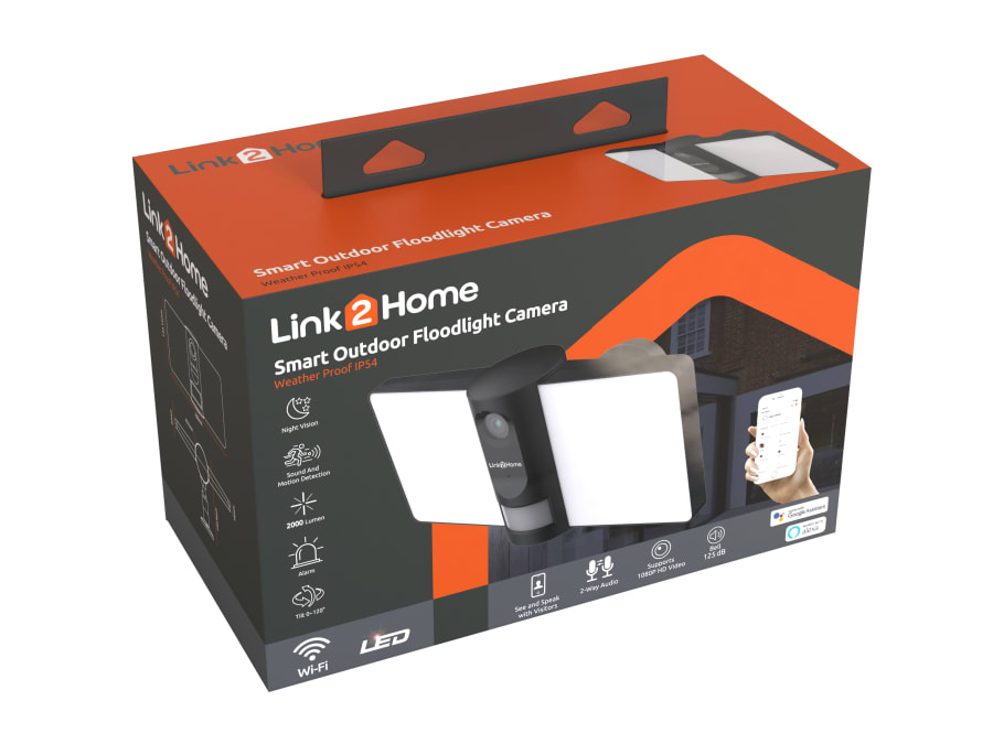 Link2home L2HFLOODLIGHTCAM Outdoor Smart Floodlight Camera
