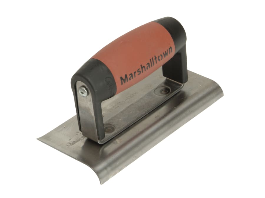 Marshalltown M176D 6 x 3in Cement Edger with Curved & Straight End DuraSoft Handle