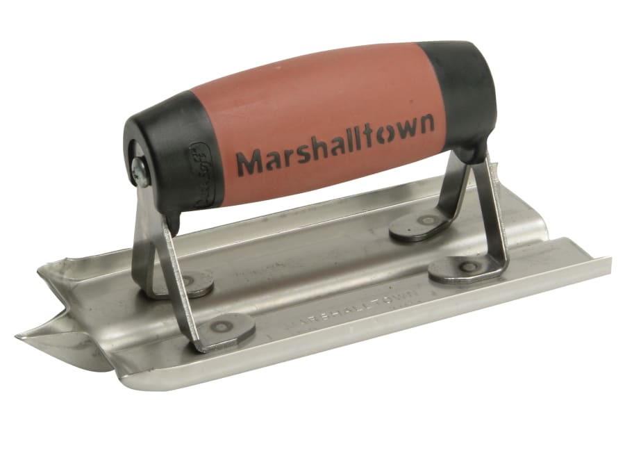 Marshalltown M180D 6 x 3in Stainless Steel Groover Trowel with DuraSoft Handle