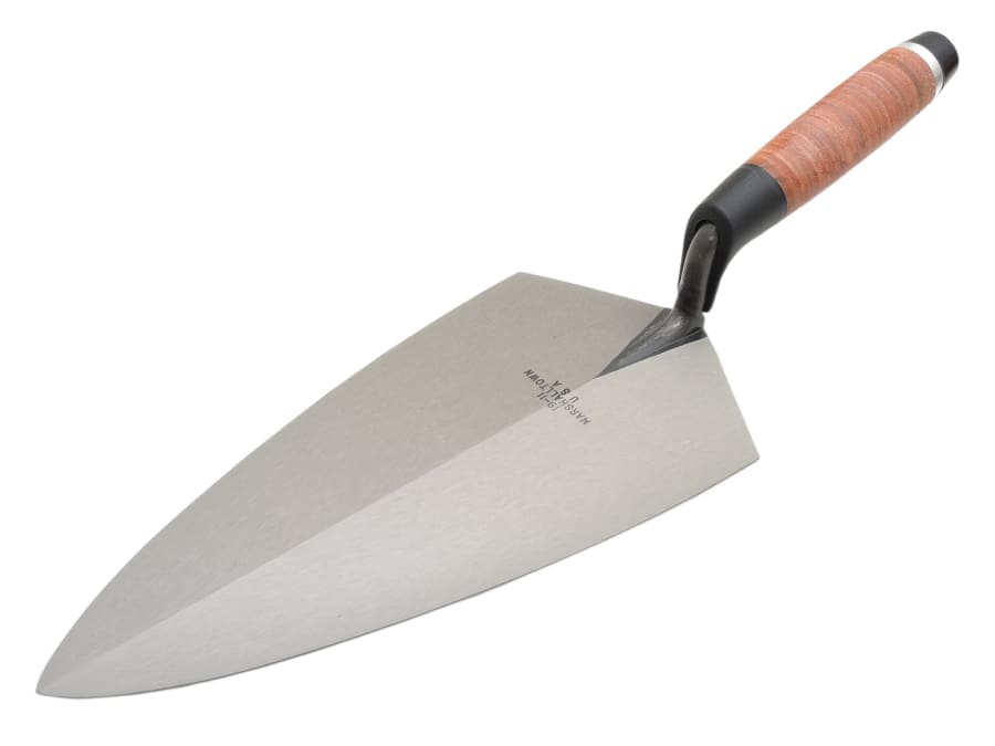 Marshalltown M1910L 10in Philadelphia Pattern Brick Trowel with Leather Handle