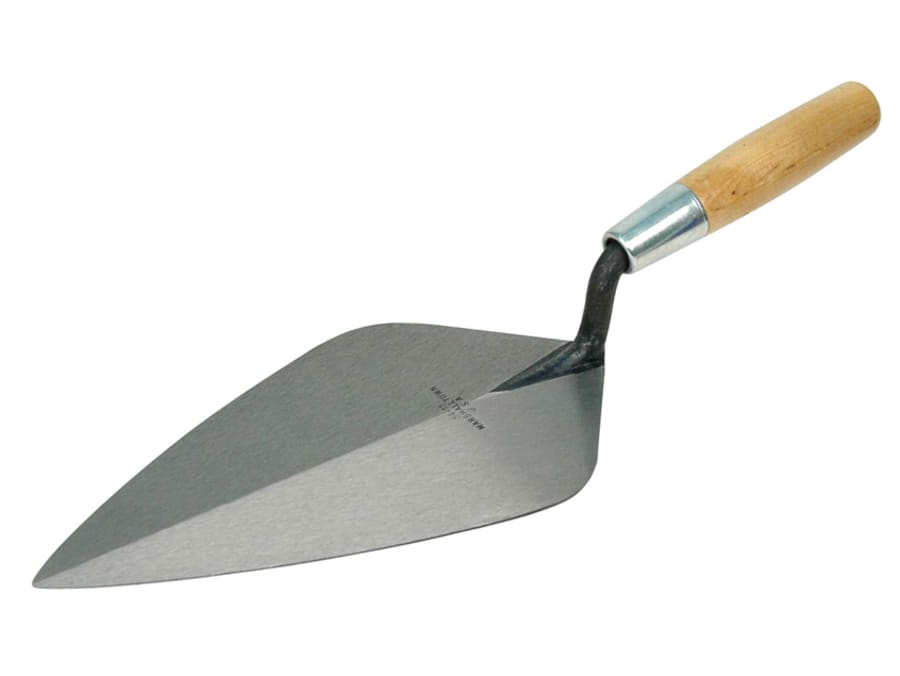 Marshalltown M3411 11in London Pattern Brick Trowel with Wooden Handle