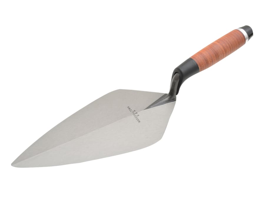 Marshalltown M3411L 11in London Pattern Brick Trowel with Leather Handle