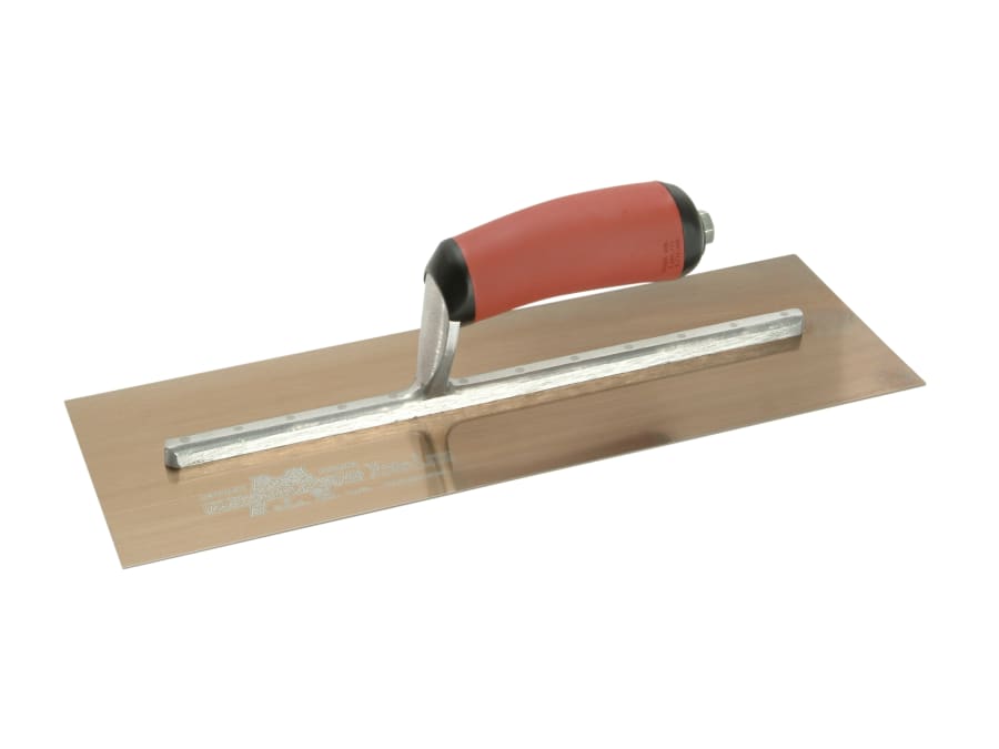 Marshalltown MXS73GSD 14 x 4.3/4in Gold Finishing Trowel with DuraSoft Handle