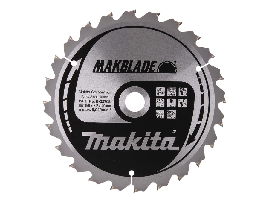 Makita B32708 190 x 20mm x 24T Mitre Saw Blade