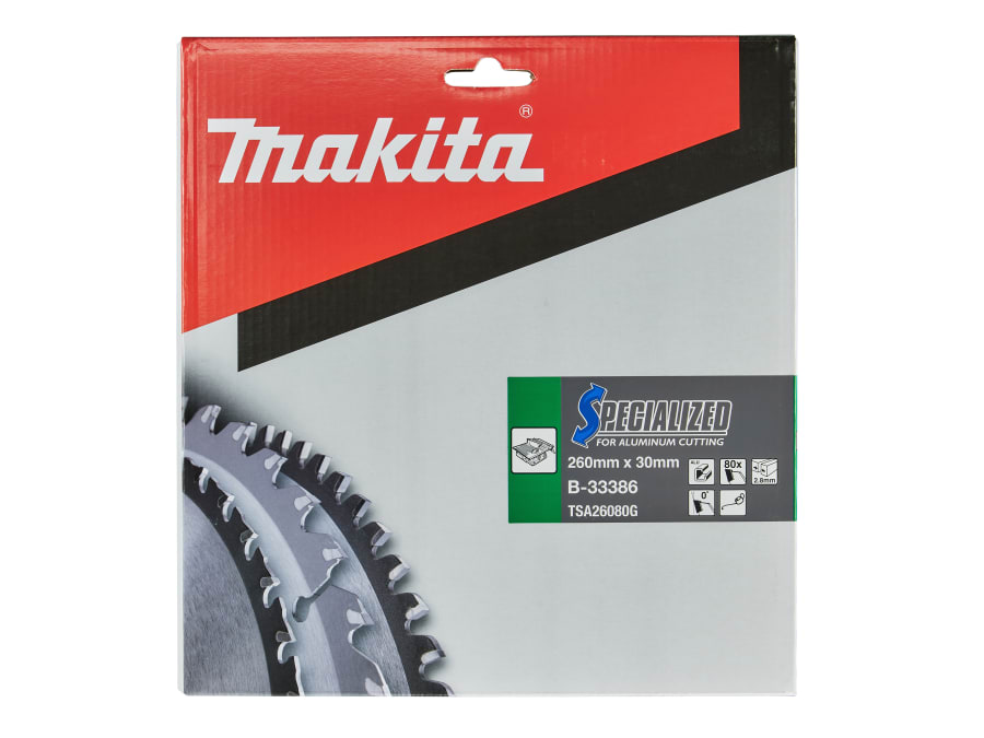 Makita B33386 260 × 30mm × 80T Aluminium Saw Blade
