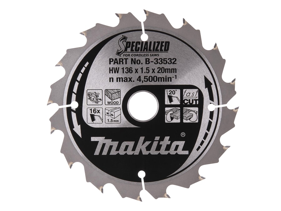 Makita B33532 136mm x 20mm x 16T Saw Blade