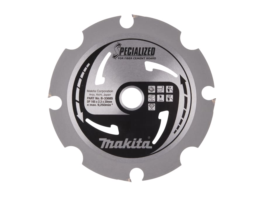 Makita B33685 Fibre Cement Blade 165 x 20mm x 4T