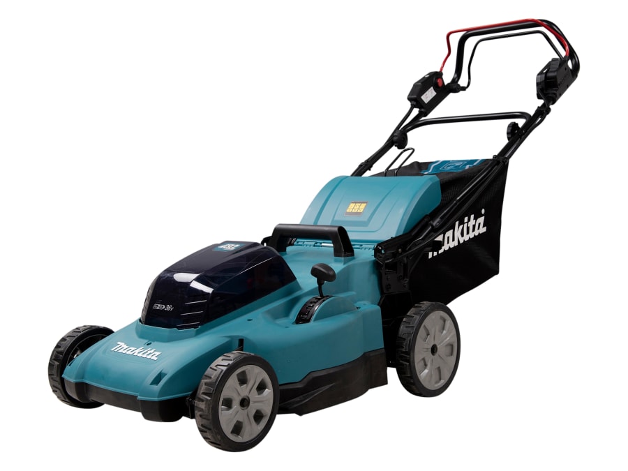 Makita DLM481CT2 36V Self-Propelled Lawn Mower with 2 × 5.0Ah Batteries