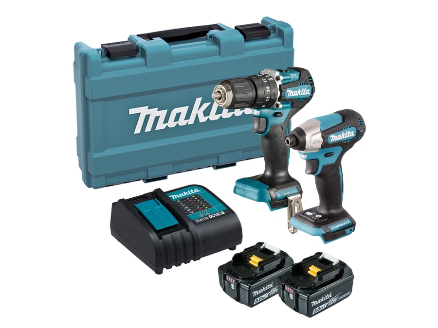 Makita DLX2414ST 18V Combi Kit with 2 × 5.0Ah Batteries