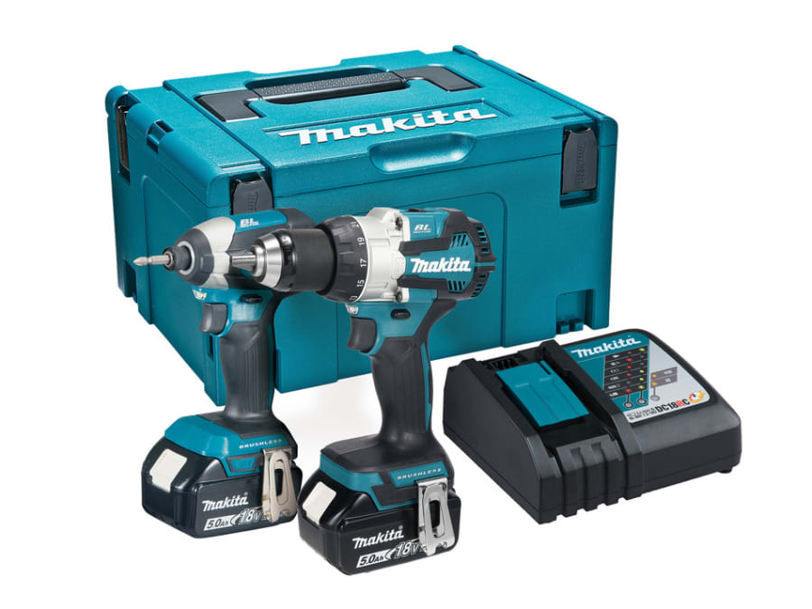 Makita DLX2507TJ 18V LXT Brushless Combo Kit with 2 × 5.0Ah Batteries
