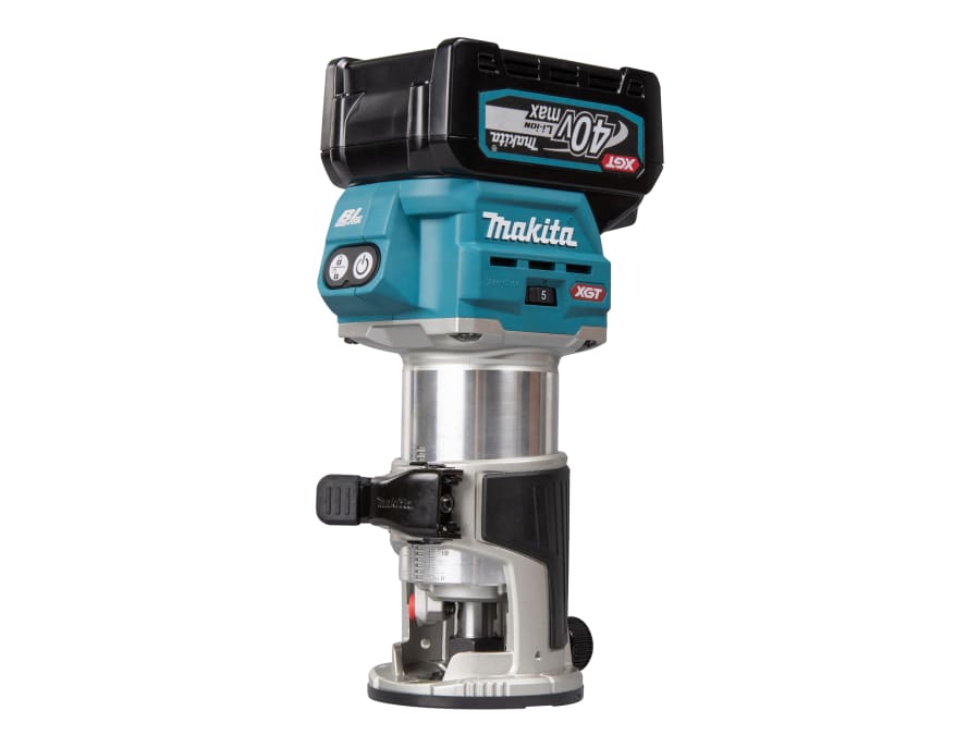Makita RT001GD202 40Vmax Router Trimmer with 2 × 2.5Ah Batteries