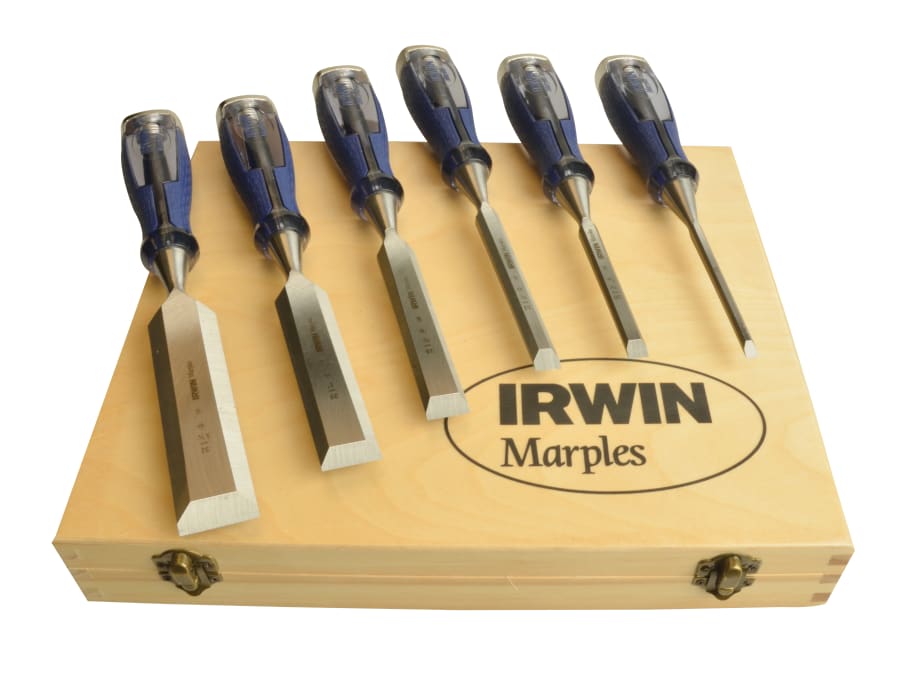 Irwin Marples 10503733 M750 Splitproof Pro Bevel Edge Chisel Set 6 Piece
