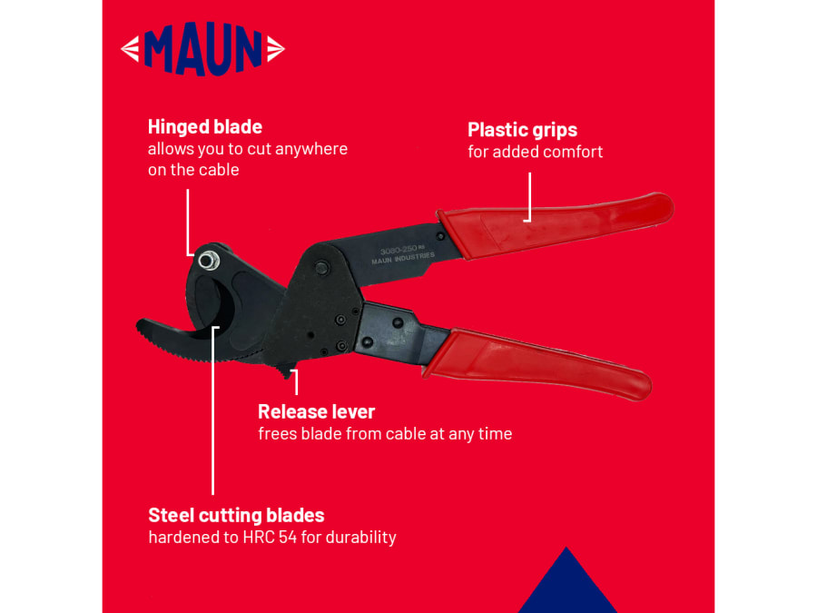 Maun 3080250 250mm Ratchet Cable Cutter