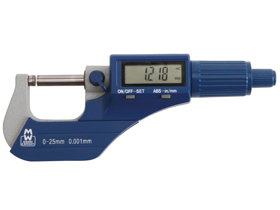 Moore & Wright MW20001DBL Digital External Micrometer 0-25mm/0-1in