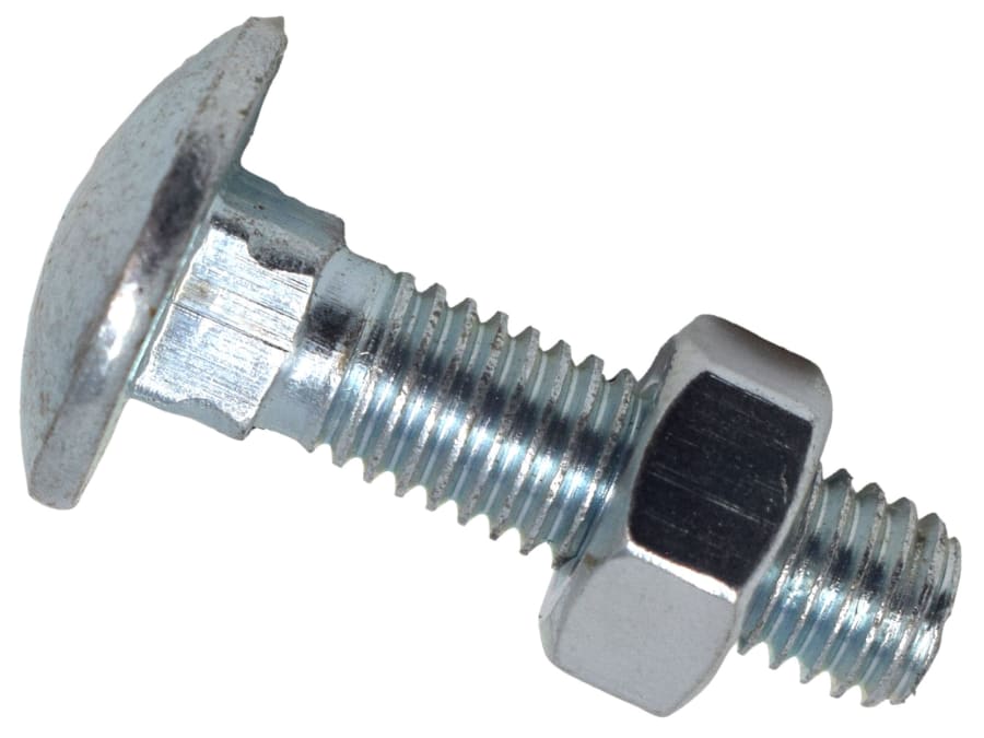 Metalmate MEMCSX0830 M8 x 30mm Cup Square Hex Bolt & Nut ZP Box 50