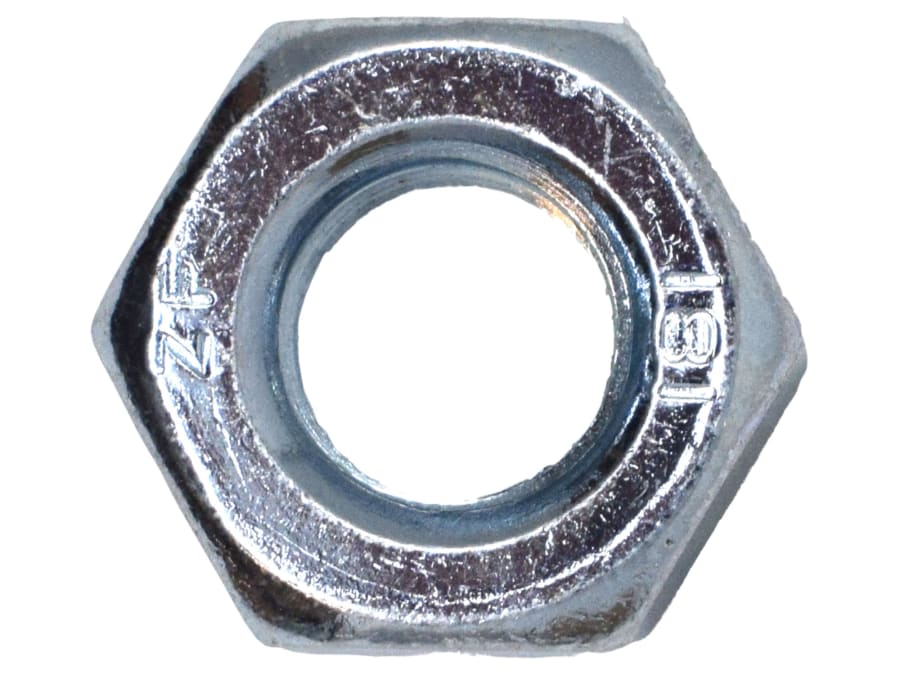 Metalmate MEMFN10 M10 Hexagon Full Nut Zinc Plated