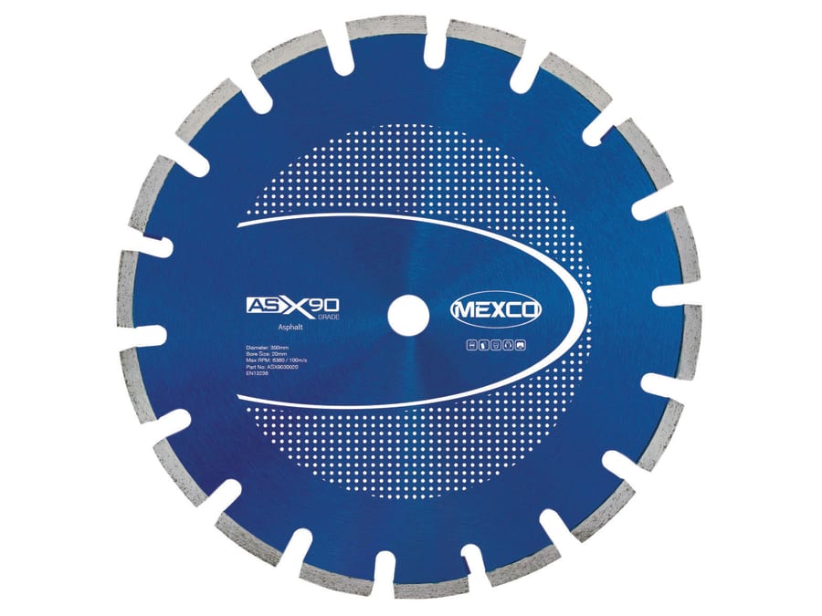 Mexco ASX9030020 300mm x 20mm Asphalt Diamond Blade