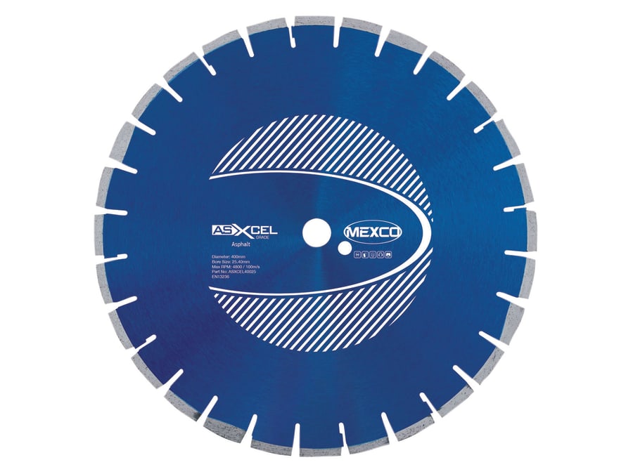 Mexco ASXCEL40025 400 x 25.4mm Asphalt Diamond Blade