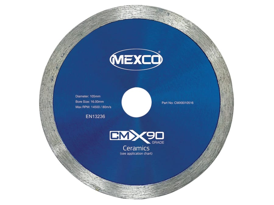Mexco CMX9010516 105 x 16mm X90 Grade Diamond Blade