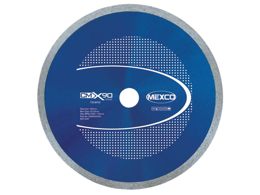 Mexco CMX9020022 X90 Grade Ceramic Materials Diamond Blade 200 × 22.23mm