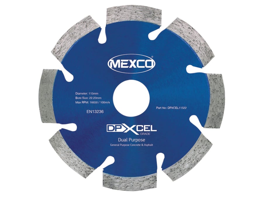 Mexco DPXCEL11522 XCEL Grade Dual Purpose Diamond Blade 115 x 22mm