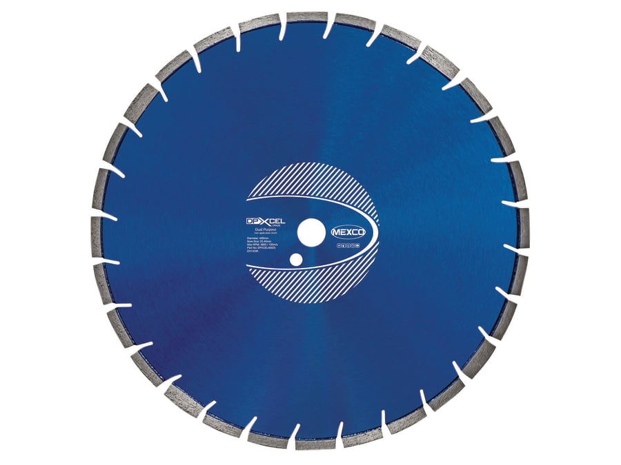 Mexco DPXCEL40025 400 x 25.4mm XCEL Grade Dual Purpose Diamond Blade
