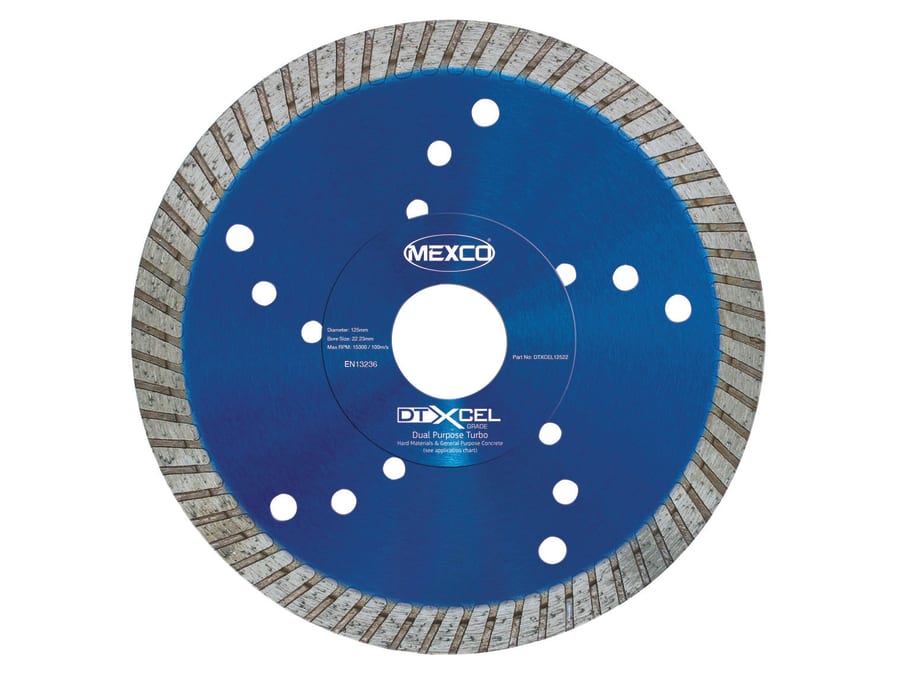 Mexco DTXCEL12522 125 x 22mm Dual Purpose Turbo Diamond Blade