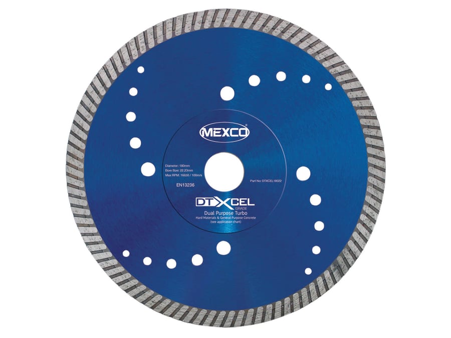 Mexco DTXCEL18022 180mm Dual Purpose Turbo Diamond Blade
