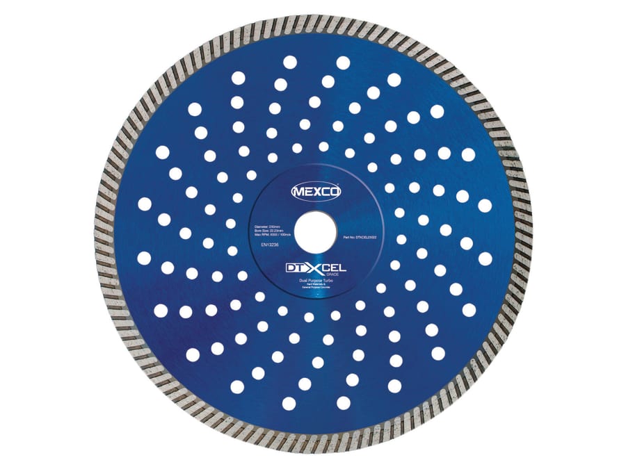 Mexco DTXCEL23022 230 x 22mm Dual Purpose Turbo Diamond Blade