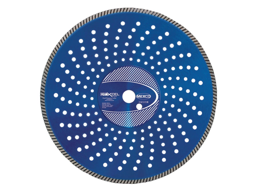 Mexco DTXCEL35025 XCEL Grade Dual Purpose Turbo Diamond Blade 350 x 25mm