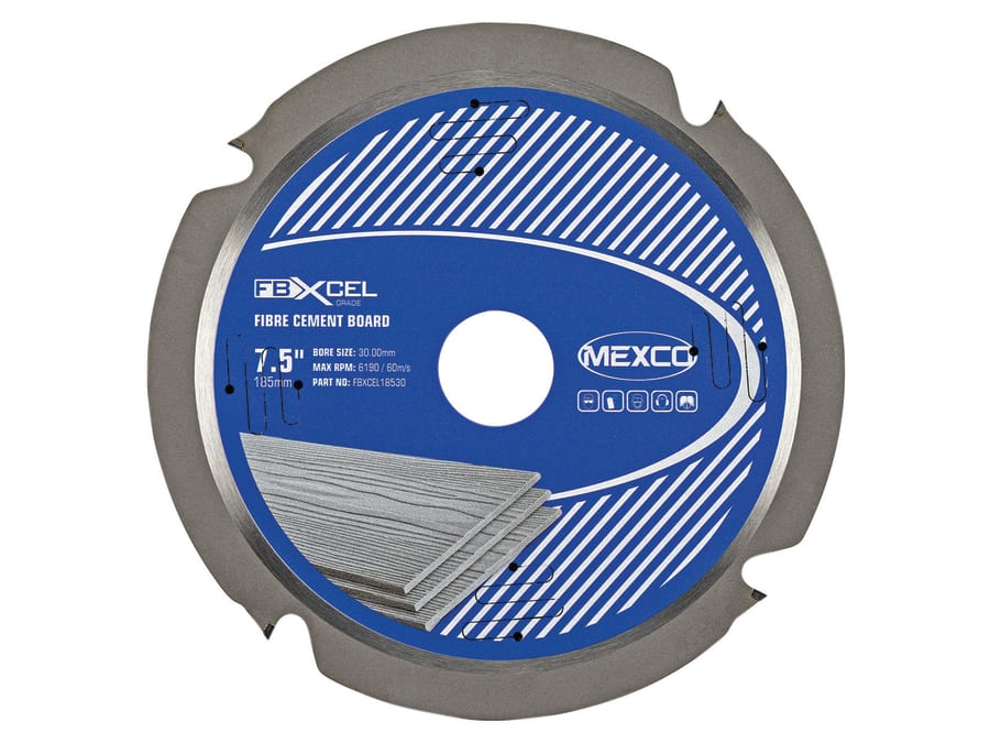 Mexco FBXCEL18530 Fibre Cement Board PCD Blade 185x30mm