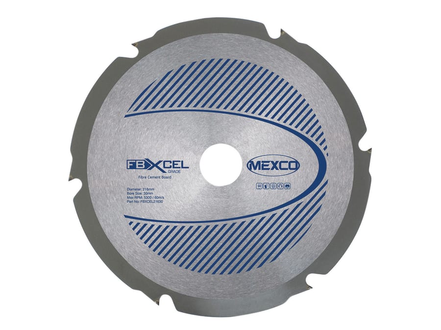 Mexco FBXCEL21630 Fibre Cement PCD Blade 216 x 30mm