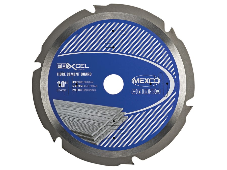 Mexco FBXCEL25430 Fibre Cement PCD Blade 254 × 30mm
