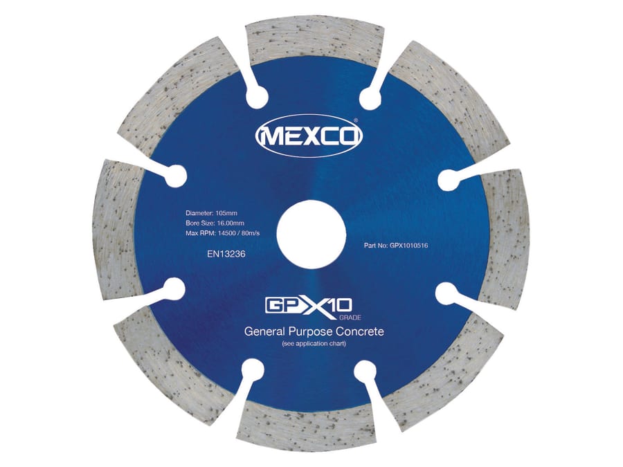Mexco GPX1010516 105mm x 16mm Concrete Diamond Blade