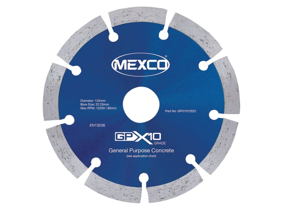 Mexco GPX1012522 125mm x 22mm Concrete Diamond Blade