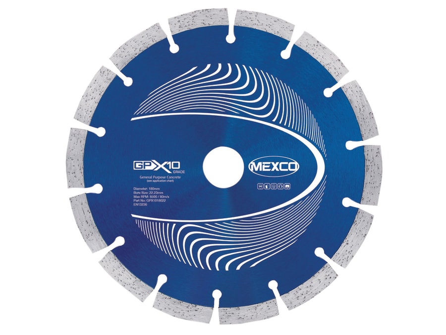 Mexco GPX1018022 180 x 22mm Concrete Diamond Blade