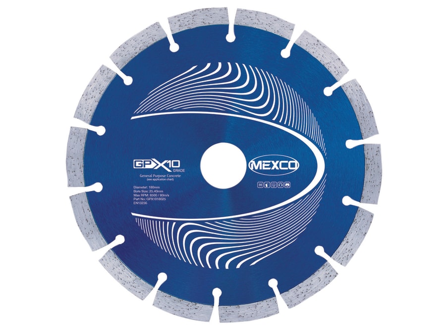 Mexco GPX1018025 180mm x 25.4mm Concrete Diamond Blade