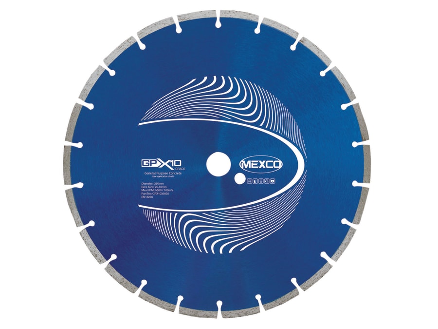 Mexco GPX1035025 350 x 25.4mm Concrete Diamond Blade