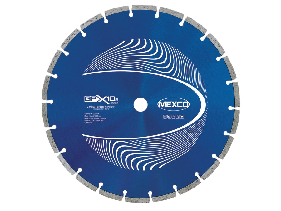 Mexco GPX10830020 300 x 20mm Concrete Diamond Blade