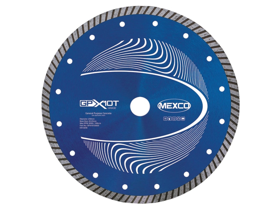 Mexco GPX10T23022 230mm x 22mm Concrete Turbo Diamond Blade