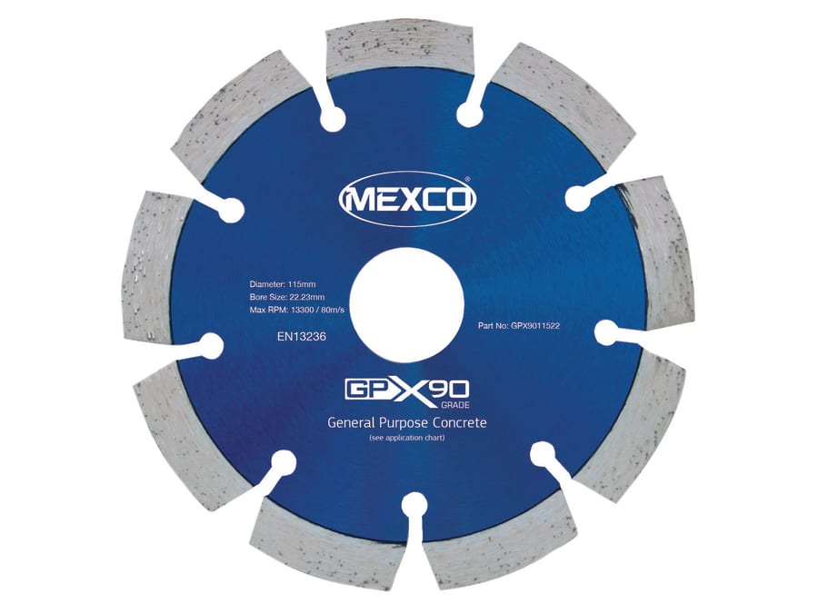 Mexco GPX9011522 115 x 22mm Concrete Diamond Blade