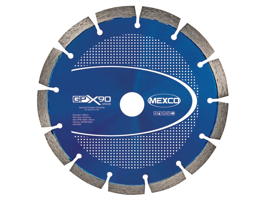 Mexco GPX9018022 180 x 22mm Concrete Diamond Blade