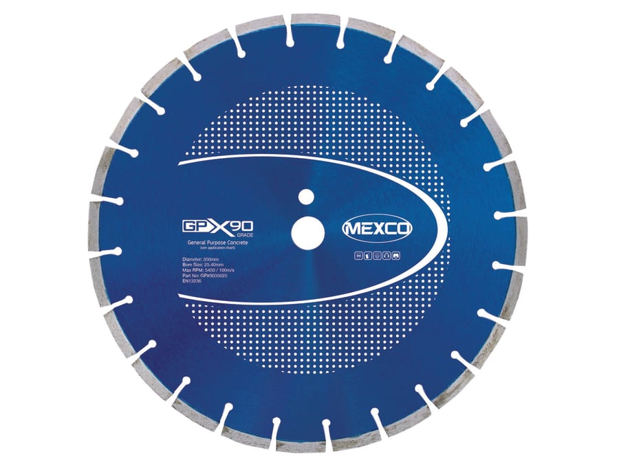 Mexco GPX9035025 350 x 25.4mm Concrete Diamond Blade
