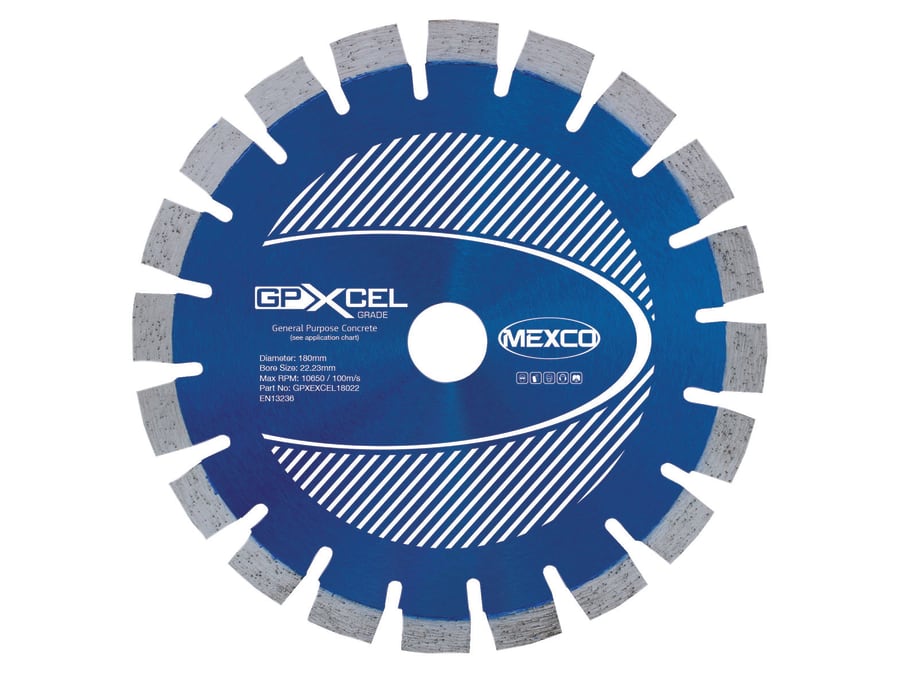 Mexco GPXCEL18022 180 x 22mm Diamond Blade