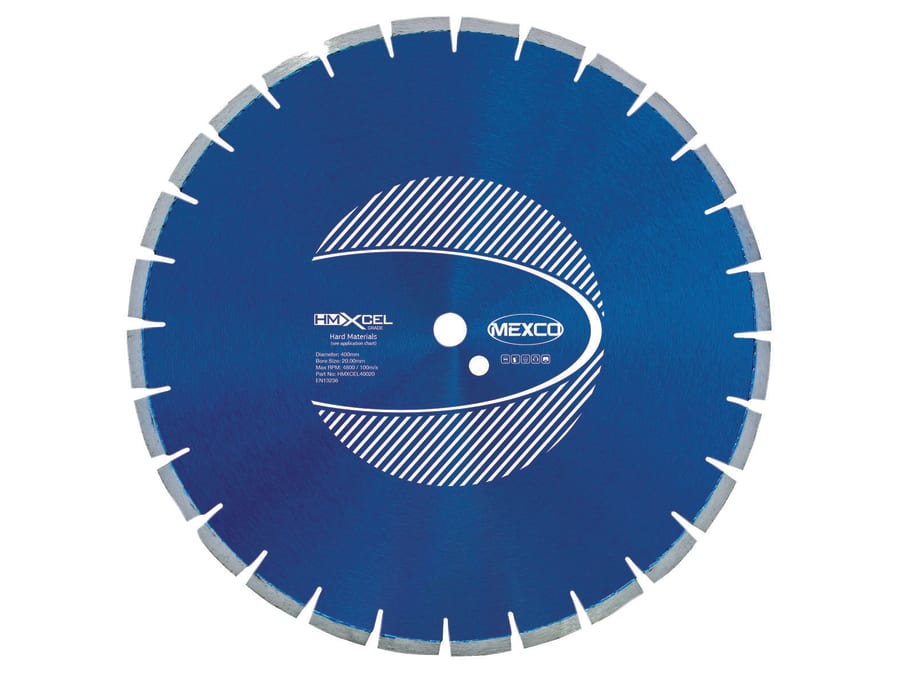 Mexco HMXCEL40020 400 x 20mm Diamond Blade for Hard Materials