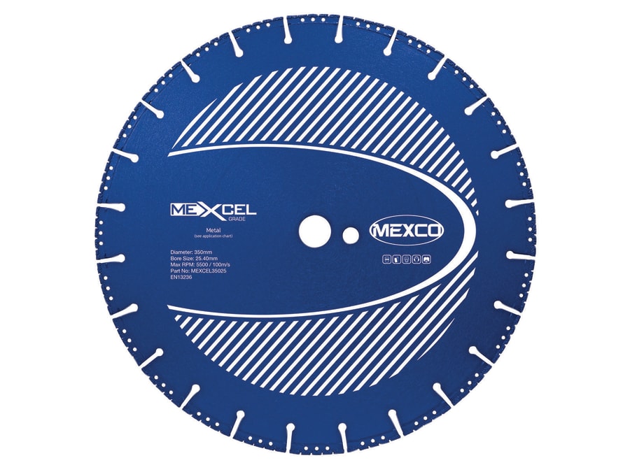 Mexco XCEL35025 350 x 25.4mm Metal Cut Diamond Blade