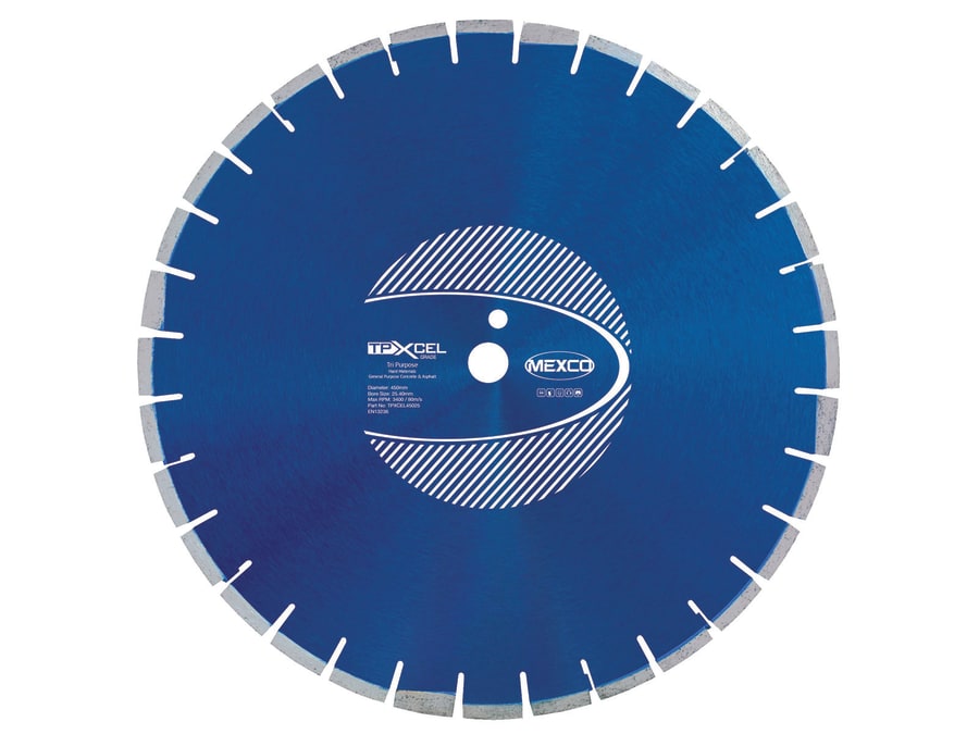 Mexco TPXCEL45025 XCEL Grade Tri-Purpose Diamond Blade 450 × 25.4mm