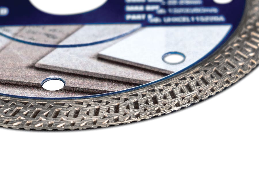 Mexco UHXCEL11522BA 115 x 22mm Porcelain & Ceramic Tile Diamond Blade