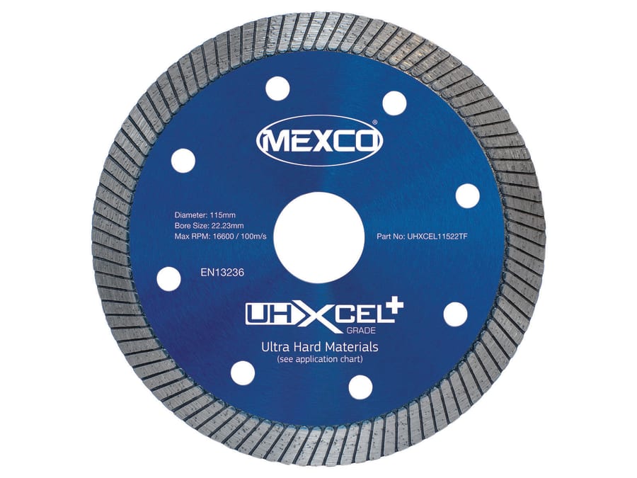 Mexco UHXCEL11522TF 115 x 22mm Ultra Hard Plus Diamond Blade